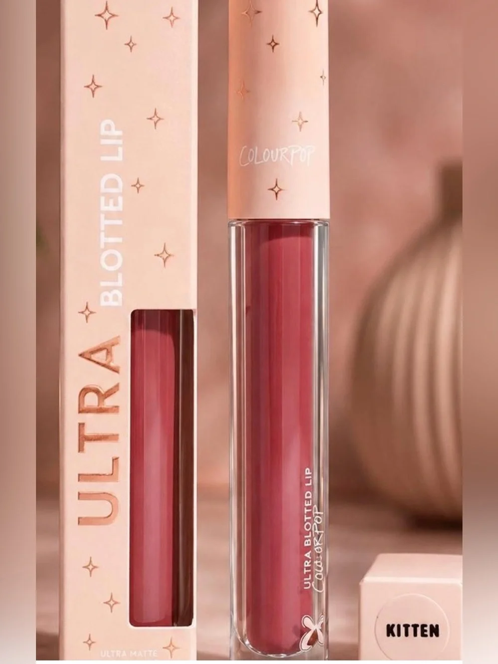 ColourPop Ultra Blotted Lip in KITTEN Liquid Lipstick Med-to-dark Pink NEW inBOX